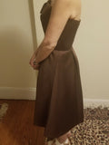 Brown Satin Dress