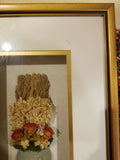 Framed dried flowers "Gardino" by La Collection Valenciaga Made in Canada 960350 - Diamonds Sapphires Rubies Emeralds