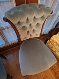 2 Matching Blue Upholstered Chairs