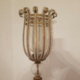 Vintage French Bagues Style Table lamp Beaded Glass