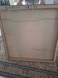 Massive Mid Century Modern Vintage Floral Signed Painting 48" X 48" #912008