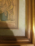 Framed Engraving by J.G. de Sainte Sauveur and Labrousse Homme Femme et Enfantr