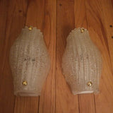 Mid Century Modern Style Deco Crystal Pair of Sconces