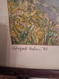 Antique American Signed WC Painting - Diamonds Sapphires Rubies Emeralds