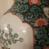 Antique Chinese Porcelain 100 Years Old Lamp - Diamonds Sapphires Rubies Emeralds