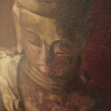 Antique Chinese Figure Painting Signed oil On Canvas