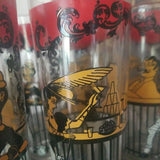 Mid century Modern Barware Cocktail Shaker with Glasses