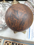 Vintage Ball Or Globe, Possibly Asian About 5" Diameter With 3 Elephant Stand