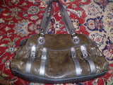 Authentic Moschino Handbag Made in Italy in Good Condition Brown Evening Bag - Diamonds Sapphires Rubies Emeralds