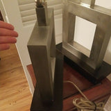 Mid century Modern Pair of Cubist Designer Lamps