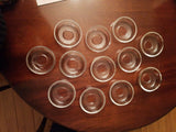 Set Of 12 Clear Murano Bobeches - Diamonds Sapphires Rubies Emeralds