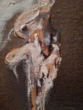 Mid Century Modern Painting Important Signed Abstract Surrealist