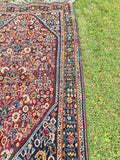 Vintage Colorful Oriental Rug Hand Knotted Tribal All Wool Mint Condition