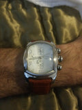 Technos Chronograph Watch 5 ATM Genuine Leather  (PLEASE NOTE MISSING 1 DIAL)
