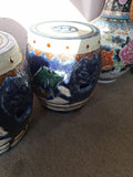 Matching Pair Of Vintage Porcelain Chinese Garden Seats