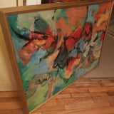 Original Mid century Modern Abstract Expressionist Painting