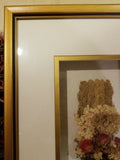Framed dried flowers "Gardino" by La Collection Valenciaga Made in Canada 960350 - Diamonds Sapphires Rubies Emeralds