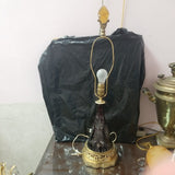 Antique Crystal Romanian Lamp Converted From Wine Bottle