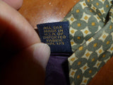 100% Silk Chaps by Ralph Lauren Olive Green with Gold Tie - Diamonds Sapphires Rubies Emeralds