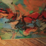 Original Mid century Modern Abstract Expressionist Painting