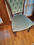 2 Matching Blue Upholstered Chairs