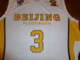 Stephon Marbury Jersey Beijing Fly Dragons Basketball Jersey White, Size 2XL