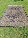 Vintage Hand Knotted All Wool Oriental Rug Carpet 6' 8" x 10' 1"