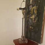 Antique Baccarat Iconic Swirl Pattern Crystal Lamp