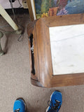 Japanese Marble and Wood Coffee Table 43" X 16" X 14"