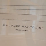 Vintage Mid Century Modern Architectural Etching Palazzo Bartolini #91008
