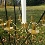 Mid Century Modern Designer 1970's Gold Chandelier