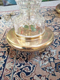 Pair Of Vintage Unsigned Baccarat Attributed Waterford Crystal Lamps #95508