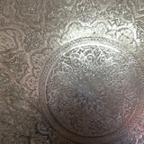 Round 84 Silver Tray Hand Worked 1950's signed