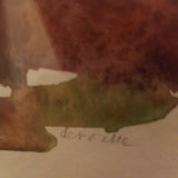 Vintage Abstract Painting W.cw Mid Century