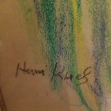 Vintage African American Painting Of Young Boy Signed