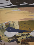 Mid Century Modern Abstract Expressionist Painting 1960's Apple