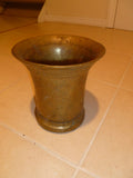 Antique Solid Brass Vintage Mortar & Pestle Heirloom - Diamonds Sapphires Rubies Emeralds