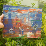 Listed Artist Painting City Scene
