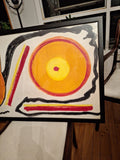 Mid Century Modern Abstract Painting Framed
