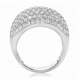 14K White Gold Pave Diamond Ring Size 6.5