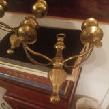 Pair Of Gilt Hollywood regency Mid century Modern Sconces