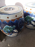 Matching Pair Of Vintage Porcelain Chinese Garden Seats