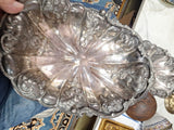 Vintage Pair Of Silver Plated Fruit Dishs With Handles Perfect Condition