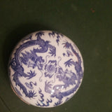 Vintage Chinese Porcelain Signed Dragon Box