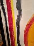 Mid Century Modern Abstract Painting Framed