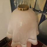 Mid century Modern Designer Venetian Handkerchief Lamp Pink