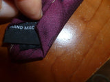 Hand Made 100% Silk Harve Benard by Benard Holtzman Burgundy Tie - Diamonds Sapphires Rubies Emeralds