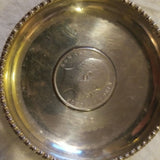 Set Of 2 Sterling Silver Small Plates With Indian Coins