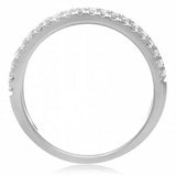 14K White Gold Pave Diamond Ring Size 6.5