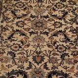 Vintage Oriental Rug Runner 100% Wool Hand Knotted Cream 2-7 x 7-11